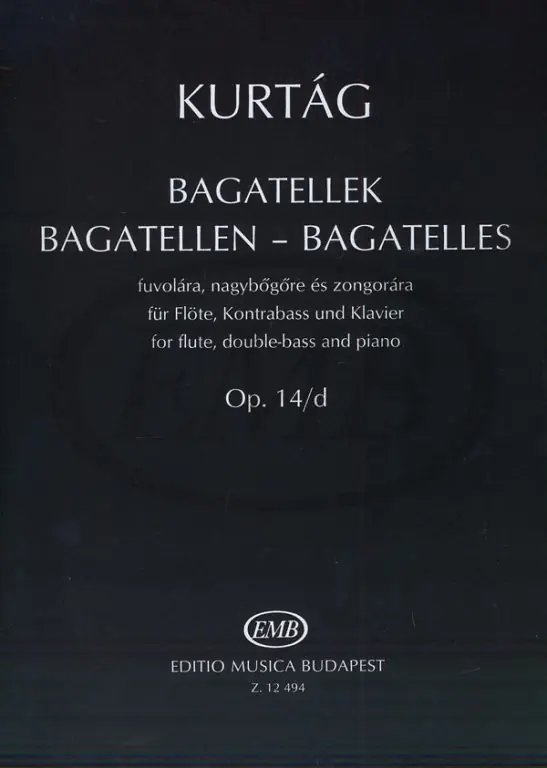 Top-Seller EMB (Editio Musica Budapest) KURTAG G. - BAGATELLE OP.14 D - CONDUCTEUR