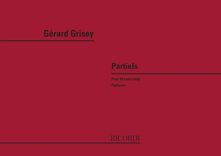 Ricordi GRISEY G. - PARTIELS POUR 18 MUSICIENS - CONDUCTEUR Meistverkauft