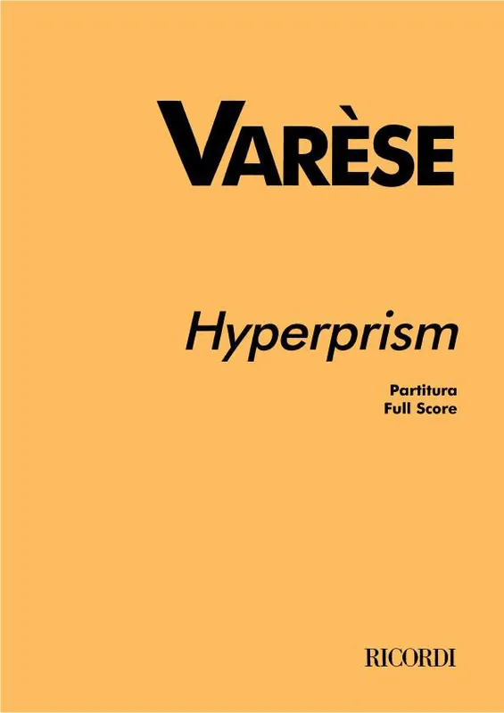 Ricordi VARESE E. - HYPERPRISM - CONDUCTEUR Kostenfreie Lieferung