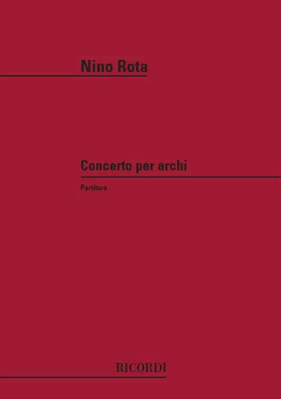 Geprüft Ricordi ROTA N. - CONCERTO PER ARCHI - CONDUCTEUR