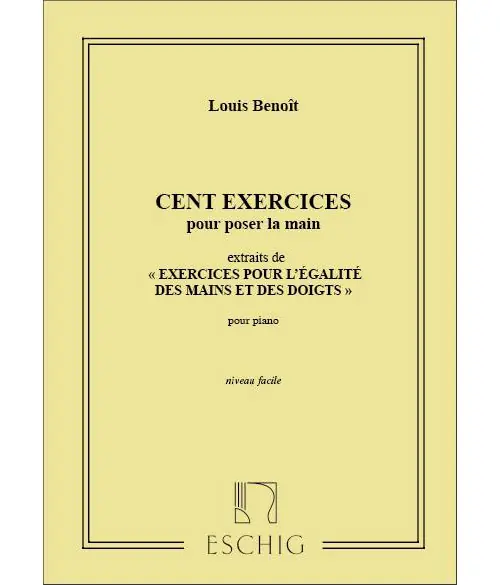 Preisreduziert Edition Max Eschig BENOIT - 100 EXERCICES - PIANO
