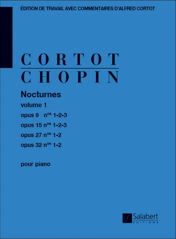 Neuheit Salabert CHOPIN F. - NOCTURNES - 1ER VOLUME - PIANO