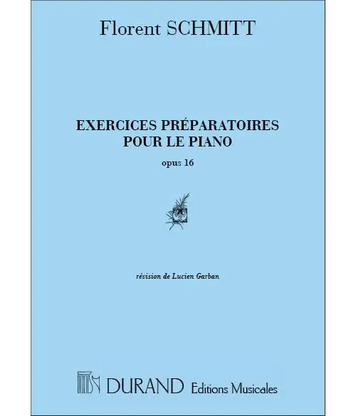 Versand Am Gleichen Tag Durand SCHMITT - EXERCICES PREPARATOIRES OP 16 - PIANO