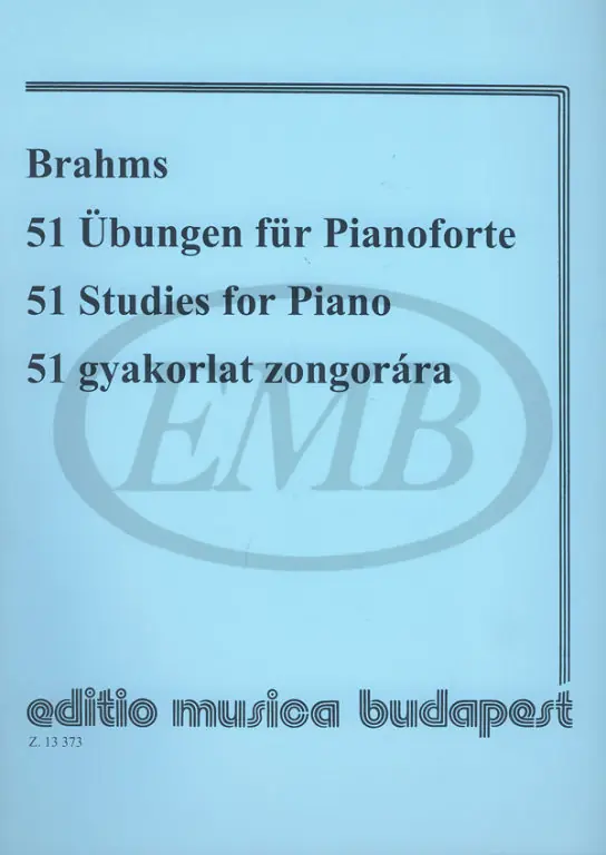 Knallerangebot EMB (Editio Musica Budapest) BRAHMS - 51 STUDIES - PIANO SOLO