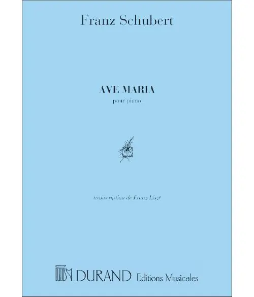 Durand SCHUBERT F. - AVE MARIA - PIANO Solange Der Vorrat Reicht