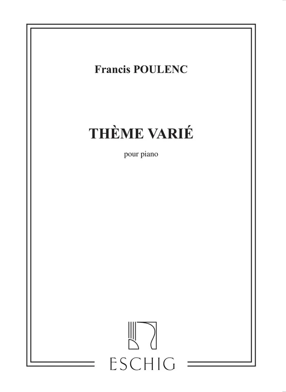 Edition Max Eschig POULENC F. - THEME VARIE - PIANO Günstig