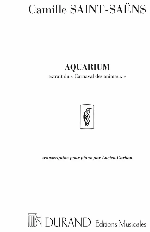 Neue Ware Durand SAINT SAENS C. - AQUARIUM - PIANO
