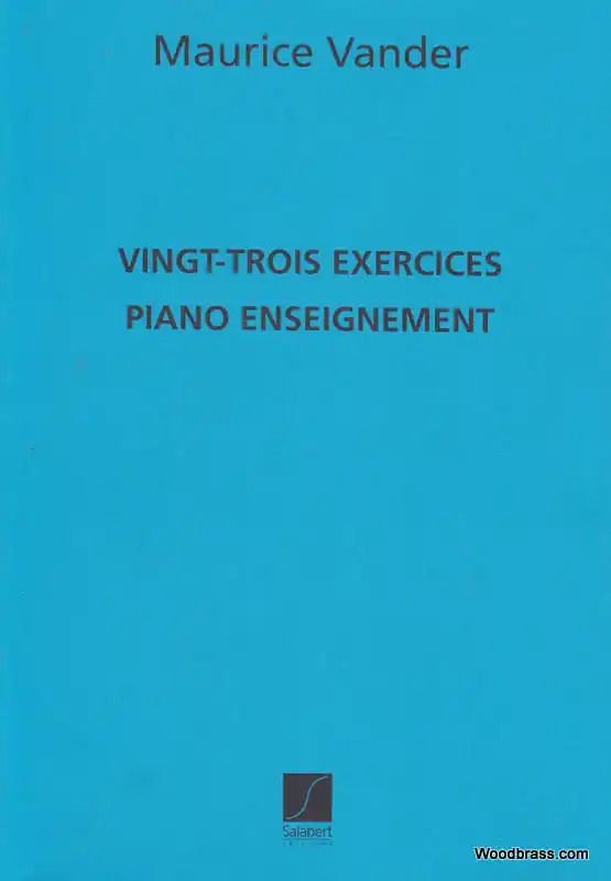 Salabert VANDER MAURICE - 23 EXERCICES - PIANO Markenprodukt