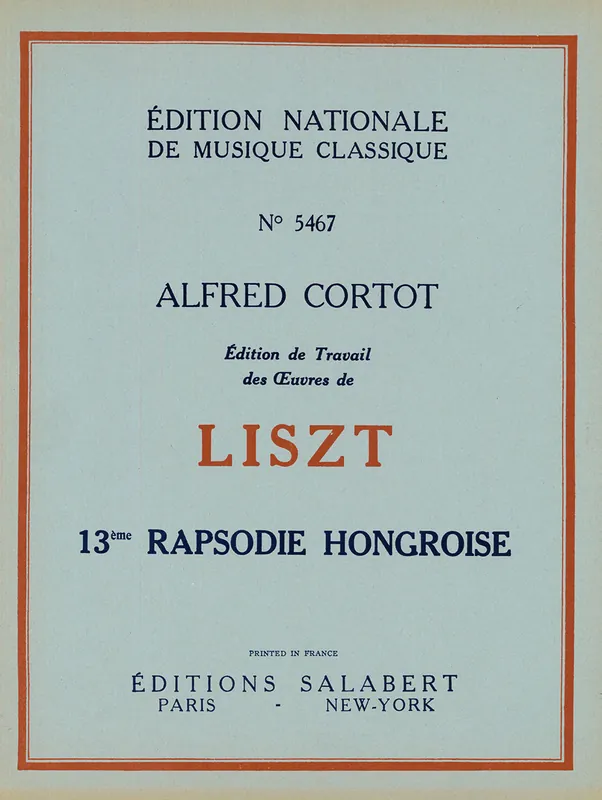 Salabert LISZT - RAPSODIE HONGROISE N 13 - PIANO Knallerangebot