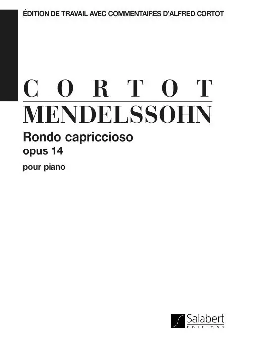 Salabert MENDELSSOHN F. - RONDO CAPRICCIOSO OPUS 14 - PIANO Aktuell