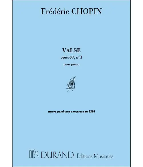 Ausverkauf Durand CHOPIN F. - VALSE OP 69 N 1 - PIANO