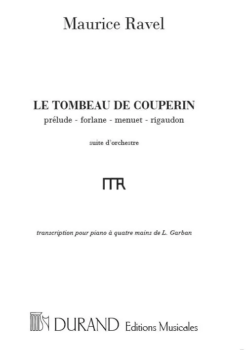 Preisknaller Durand RAVEL M. - TOMBEAU DE COUPERIN - PIANO 4 MAINS