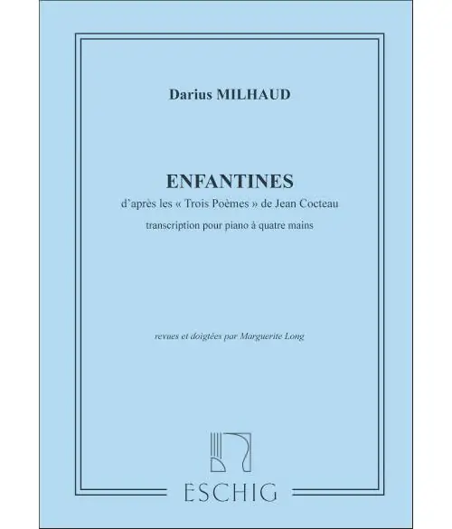 Edition Max Eschig MILHAUD D. - ENFANTINES - PIANO 4 MAINS Bestpreis