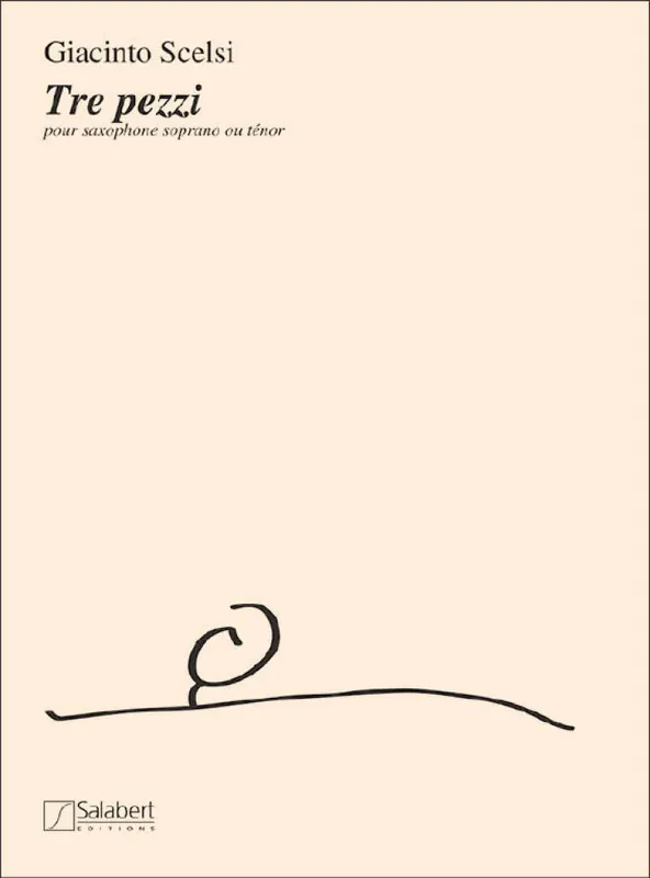 Salabert SCELSI G. - 3 PEZZI - SAXOPHONE SOPRANO OU TENOR Sonderangebot