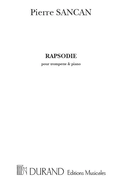 Top-Seller Durand SANCAN - RHAPSODIE - TROMPETTE ET PIANO