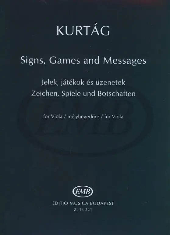 Rabatt EMB (Editio Musica Budapest) KURTAG GYORGY - SIGNS GAMES AND MESSAGES - VIOLA