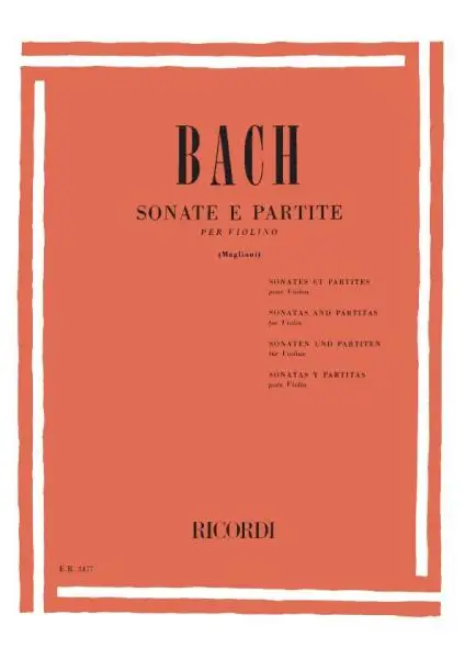 Direktkauf Ricordi BACH J.S. - 6 SONATA E PARTITE BWV 1001-1006 - VIOLON