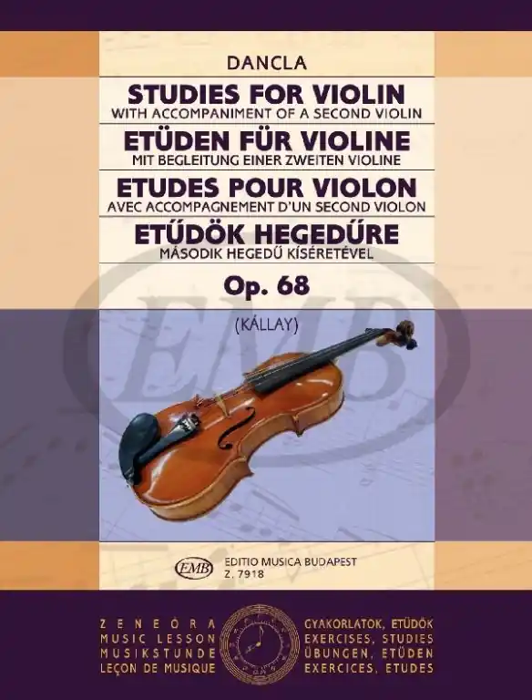 Bestseller EMB (Editio Musica Budapest) DANCLA - STUDIES FOR VIOLIN OP.68 - 2 VIOLONS