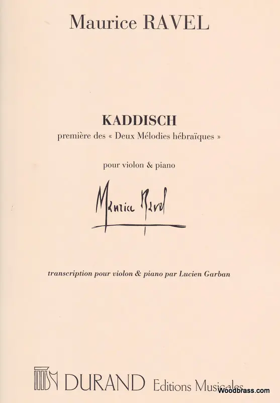 Rabatt Durand RAVEL M. - KADDISCH - VIOLON ET PIANO