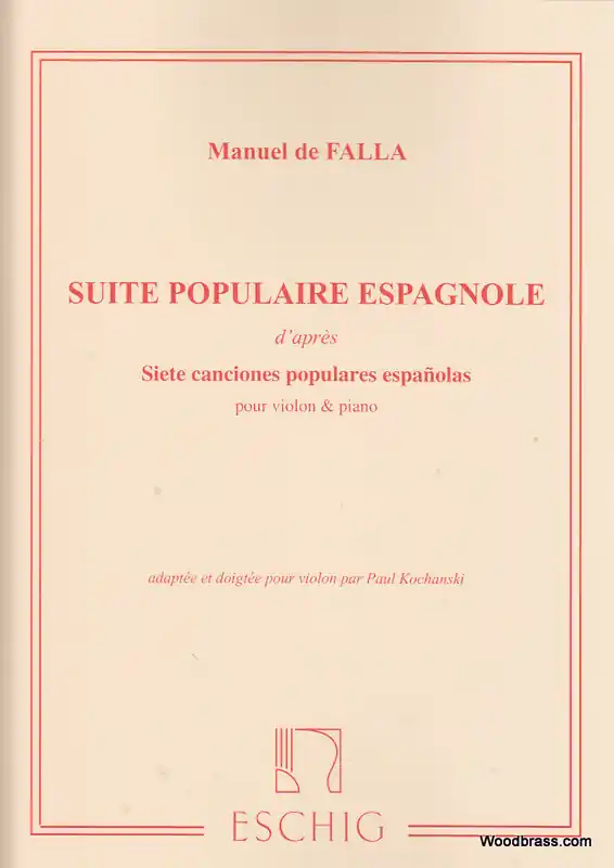 Edition Max Eschig DE FALLA M. - SUITE POPULAIRE ESPAGNOLE - VIOLON ET PIANO Bestpreis
