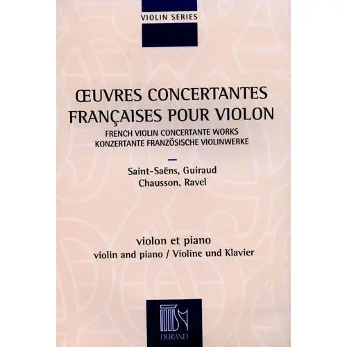 Abverkauf Durand OEUVRES CONCERTANTES FRANCAISES - VIOLON ET PIANO