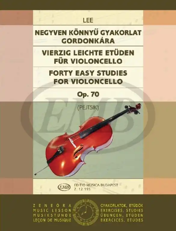 EMB (Editio Musica Budapest) LEE - 40 EASY STUDIES OP.70 - VIOLONCELLE Ausverkauf