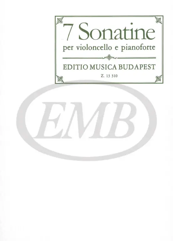Mega-Angebot EMB (Editio Musica Budapest) 7 SONATINAS - VIOLONCELLE ET PIANO