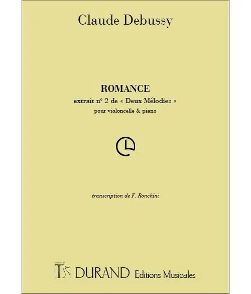 Durand DEBUSSY - ROMANCE - VIOLONCELLE ET PIANO Neu