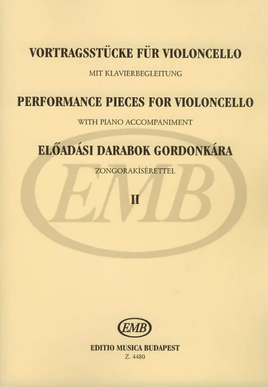 EMB (Editio Musica Budapest) PERFORMANCE PIECES V2 - VIOLONCELLE ET PIANO Expressversand