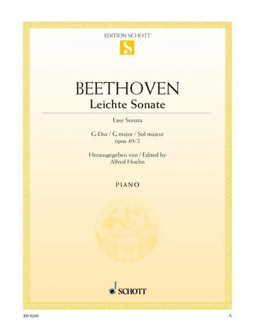 Bestseller Schott BEETHOVEN L.V. - SONATA G MAJOR OP. 49/2 - PIANO
