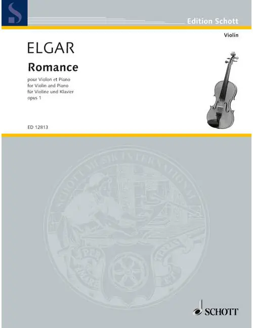 Solange Der Vorrat Reicht Schott ELGAR EDWARD - ROMANCE OP. 1 - VIOLIN AND PIANO