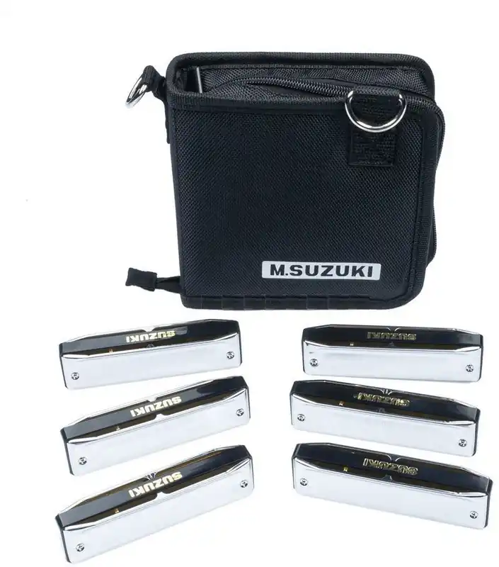Suzuki SET HARMONICA 6 BLUEMASTER C G A D F BB Solange Der Vorrat Reicht