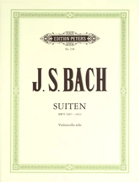 Markenware Edition Peters BACH JOHANN SEBASTIAN - 6 SOLO SUITES BWV 1007-1012 - CELLO