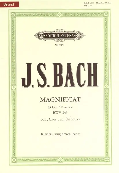 Edition Peters BACH JOHANN SEBASTIAN - MAGNIFICAT BWV 243 - MIXED CHOIR (PER 10 MINIMUM) Markenware