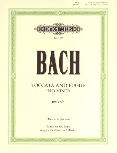 Edition Peters BACH JOHANN SEBASTIAN - TOCCATA & FUGUE IN D MINOR BWV 565 - PIANO Schnäppchen