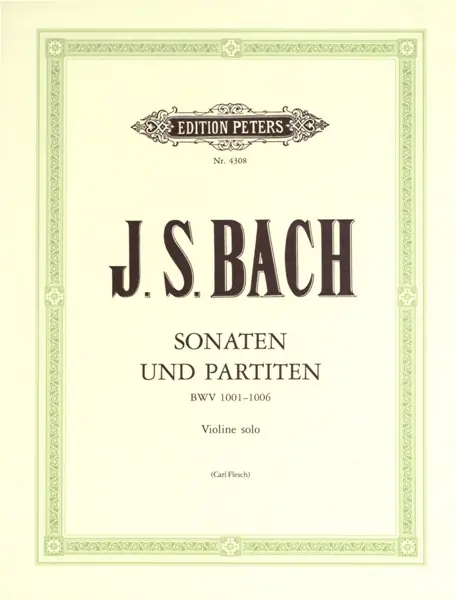 Zertifiziert Edition Peters BACH JOHANN SEBASTIAN - THE 6 SOLO SONATAS AND PARTITAS BWV 1001-1006 - VIOLIN