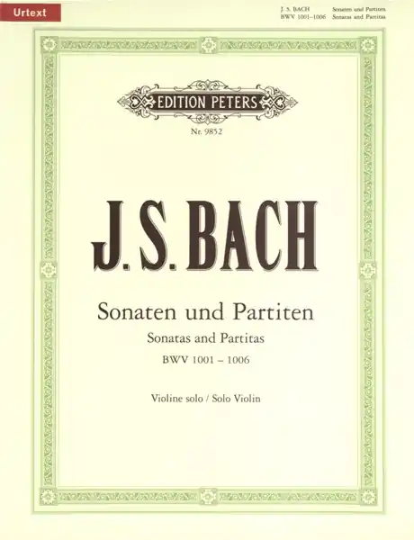 Edition Peters BACH JOHANN SEBASTIAN - THE 6 SOLO SONATAS AND PARTITAS BWV 1001-1006 - VIOLIN Kracherpreis