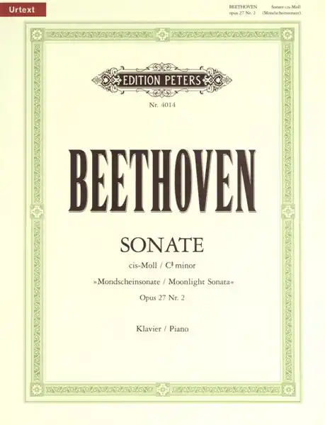Angebot Edition Peters BEETHOVEN LUDWIG VAN - SONATA IN C# MINOR OP.27 NO.2 "MOONLIGHT" - PIANO