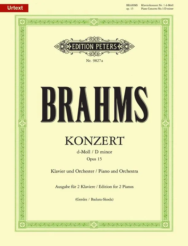 Edition Peters BRAHMS JOHANNES - CONCERTO NO.1 IN D MINOR OP.15 - PIANO 4 HANDS Schneller Versand