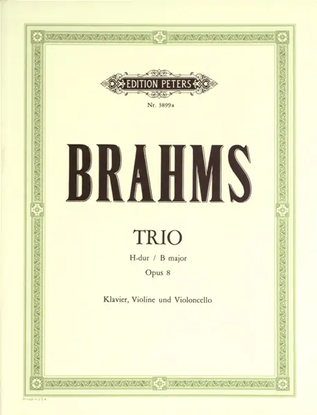 Highlight Edition Peters BRAHMS JOHANNES - TRIO NO.1 IN B OP.8 - PIANO TRIOS