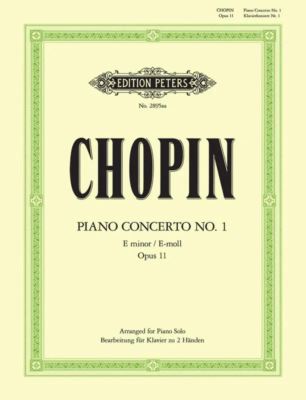 Jetzt Kaufen Edition Peters CHOPIN FREDERIC - CONCERTO NO.1 IN E MINOR OP.11 - PIANO SOLO