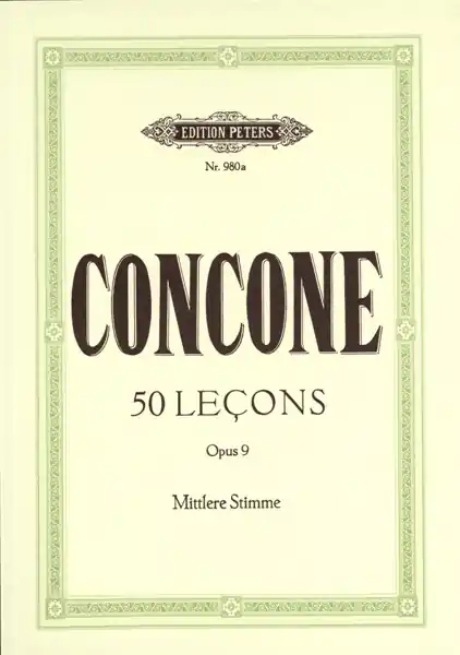 Edition Peters CONCONE GIUSEPPE - 50 LEÇONS OP.9 - VOCAL Ausverkauf