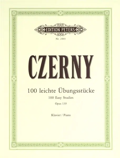 Edition Peters CZERNY CARL - 100 EASY PROGRESSIVE PIECES WITHOUT OCTAVES OP.139 - PIANO Preisreduziert