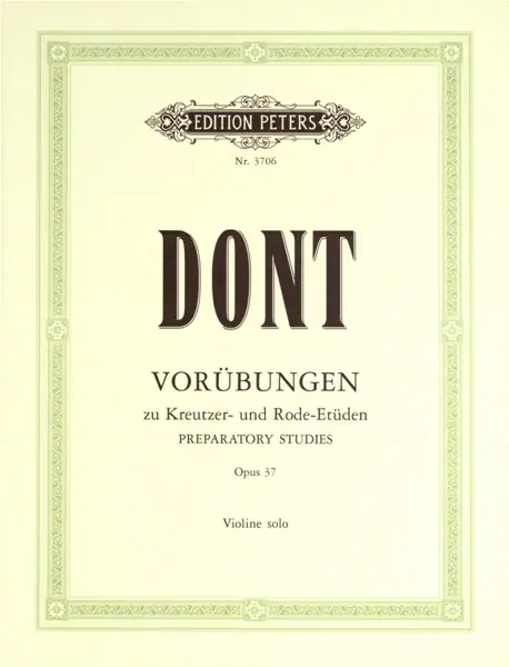 Edition Peters DONT JACOB - 24 PREPARATORY EXERCISES OP.37 - VIOLIN Neu
