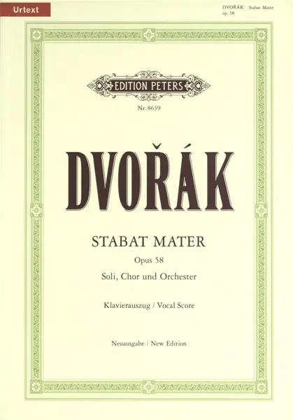 Aktuell Edition Peters DVORAK ANTONIN LEOPOLD - STABAT MATER OP.58
