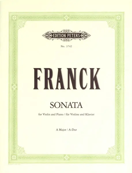 Edition Peters FRANCK CESAR - SONATA IN A - VIOLIN AND PIANO Super-Preis