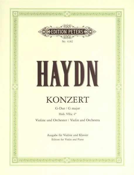 Edition Peters HAYDN JOSEPH - CONCERTO NO.2 IN G HOB.VIIA/4 - VIOLIN AND PIANO Bestpreis
