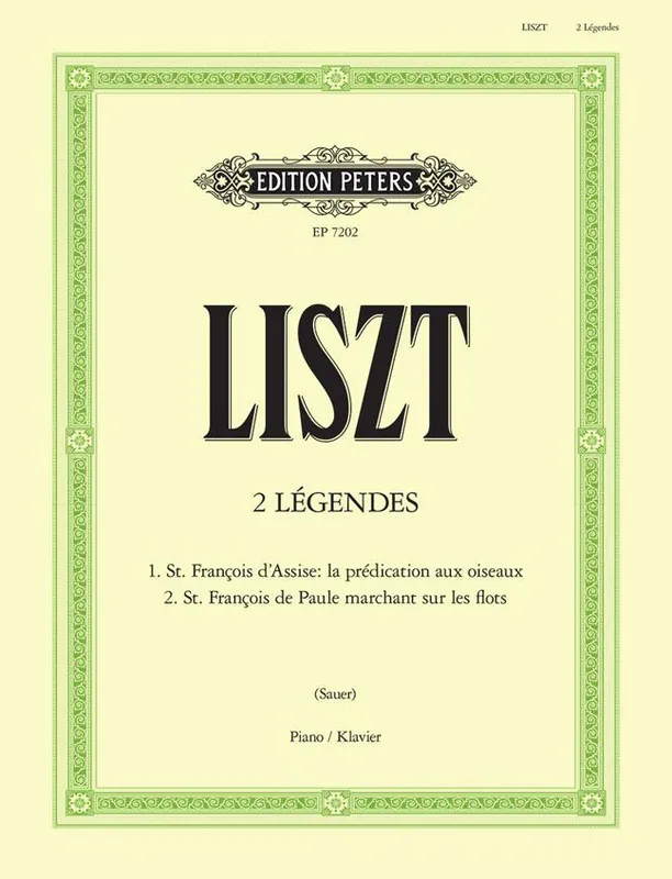 Edition Peters LISZT FRANZ - 2 LÉGENDES - PIANO Expressversand