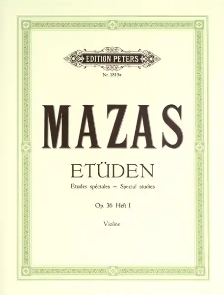 Markenprodukt Edition Peters MAZAS JACQUES-FEREOL - STUDIES OP.36 VOL.1: 'ETUDES SPECIALES' - VIOLIN