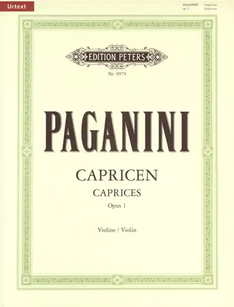 Edition Peters PAGANINI NICOLO - 24 CAPRICES OP.1 - VIOLIN Zertifiziert
